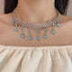 Blue Water Drop Zircon Collar Women's Fashion