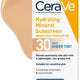 CeraVe Hydrating Sheer Sunscreen SPF 30 for Face and Body | Mineral & Chemical Sunscreen with Zinc Oxide, Hyaluronic Acid, Niacinamides and Ceramides| Paraben Free Fragrance Free | 3 Ounces