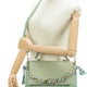 Chic Snake and Leather Bag with Chain